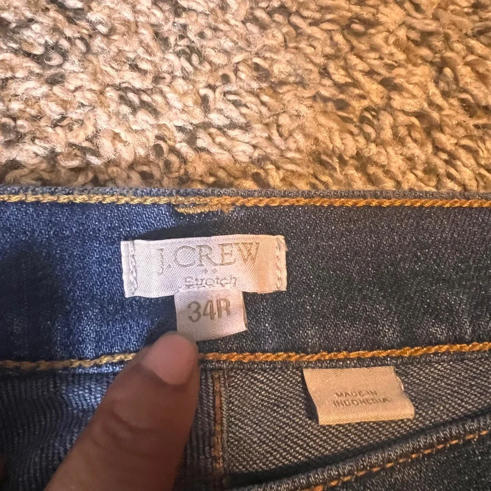 J. Crew Mens Stretch Dark Wash‎ Denim Jeans Size 34R